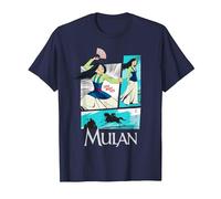 Disney Mulan Action Panels Maglietta, Uomo, Navy, 3XL