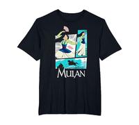 Disney Mulan Action Panels Maglietta, Uomo taglie grandi, Nero, 4X Tall