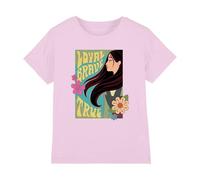Disney Mulan Loyal Brave True Profile Girls T Shirt, 9-11 A
