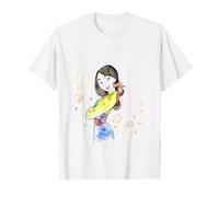Disney Mulan Mushu and Mulan Watercolor Ritratto Maglietta