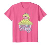 Disney Muppets Kermit The Frog Vintage Maglietta, Bambini, Rosa Mélange, 3 anni