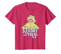 Disney Muppets Kermit The Frog Vintage Maglietta, Bambini, Rosso Mélange, 4 anni