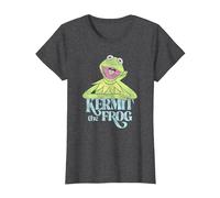 Disney Muppets Kermit The Frog Vintage Maglietta, Donna, Grigio Scuro, 3XL