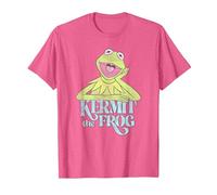 Disney Muppets Kermit The Frog Vintage Maglietta, Uomo, Rosa Mélange, XL