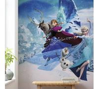 Disney Murale 198x279cm Frozen Carta da Parati Rotolo Blu Elsa Anna Olaf Camera