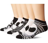 Disney Nightmare Before Christmas 5 Pack No Show Sock, Assorted Neutral, One Size