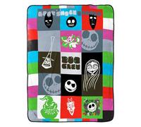 Disney Nightmare Before Christmas - Coperta morbida in peluche, 100 x 150 cm, accogliente, calda e perfetta per bambini o adulti, motivo: One Last Stitch