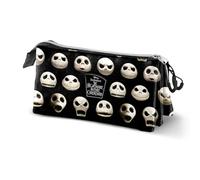 Disney Nightmare Before Christmas Face-Astuccio Triplo, Nero, 23 x 11 cm, Capacità 1 L