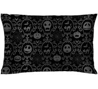 Disney Nightmare Before Christmas - Federa in raso, dimensioni standard 50x75 cm, colore: nero, fodera per cuscino premium