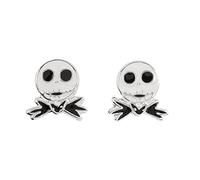 Disney Nightmare Before Christmas Jack Skellington - Orecchini a perno in argento Sterling smaltato, Argento sterling