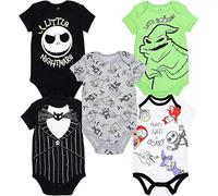 Disney Nightmare Before Christmas Jack Skellington Sally Infant Baby Boys 5 Pack Bodysuits Multi 24 Months