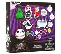 Disney Nightmare Before Christmas Kit Pittura Bambini DIY con Stampi, Vernici e Accessori, Decorazioni Natalizie Fai Da Te Bambini, Kit Creativo (Viola TNBC)