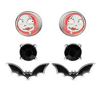 Disney Nightmare Before Christmas Silver Plated Stud Earring Set, Official License