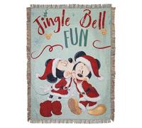 Northwest Mickey Mouse - Coperta in tessuto, 121,9 x 152,4 cm, motivo: Jingle Bell Fun