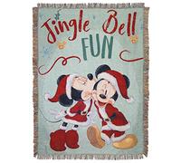 Northwest Mickey Mouse - Coperta in tessuto, 121,9 x 152,4 cm, motivo: Jingle Bell Fun