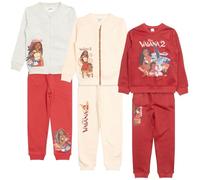 Disney Oceania 2 - Bambina - Tuta Sportiva Felpata Jogging Ginnastica Cordinata Felpa Full Print e Pantalone [C595 Rosso - 2 anni]