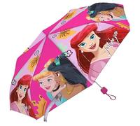 Disney Ombrello Mini per Bambini, 52 cm, 8 Stecche, Compatto e Portatile - Con Custodia (Principesse)