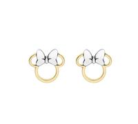 Disney, Orecchini a lobo, motivo silhouette di Minni, in argento Sterling, bicolore, Argento sterling placato in oro giallo