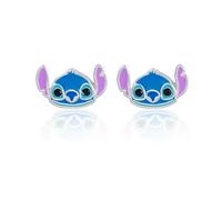 Disney Orecchini a Lobo Stitch in Argento 925 con Smalto Colorato, per Donne e Bambine, Comodi e Sicuri con Chiusura Comfort, Confezione Regalo, Gioielli Ufficiali Disney