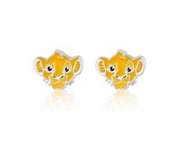 Disney Orecchini a Perno Simba in Argento sterling smaltato per Donna, The Lion King