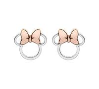 Disney Orecchini Minnie Mouse a Perno, in Ottone con Fiocco Rosa, per Donna e Bambine, Pronti da Regalare, Gioielli Ufficiali Disney