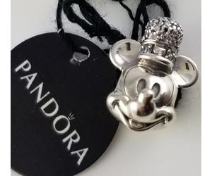 Disney Originale PANDORA Shimmering Vela Willie Ritratto Ciondolo 797499CZ W Box