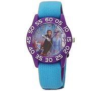 Disney Orologio analogico al quarzo con cinturino in nylon per bambini Frozen, per insegnare l'ora, Blu, Orologio al quarzo
