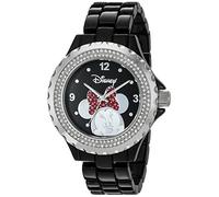 Disney Orologio analogico al quarzo da donna con cinturino in lega W002896, Nero, Cinturino