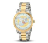 Disney - Orologio analogico al quarzo per adulti, stile casual e sportivo, Oro, argento, Dumbo