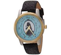 Disney Orologio analogico al quarzo sportivo casual per adulti, oro, argento, nero, Alice nel paese delle meraviglie
