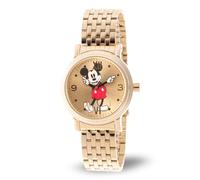 Disney Women's Mickey Analog-Quartz Watch with Stainless-Steel Strap, Gold, 17.8 (Model: WDS000686)