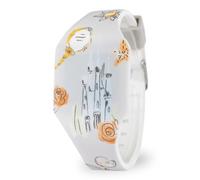 Disney Orologio da principessa per ragazze, orologio da principessa per bambini con lunetta bianca e cinturino in nylon reversibile, perfetto per ragazze dai 4 ai 7 anni, orologi per bambini, orologio