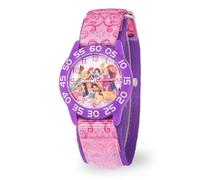 Disney Princess - Orologio analogico al quarzo con cinturino in nylon, per bambini, rosa, cinturino, rosa, striscia