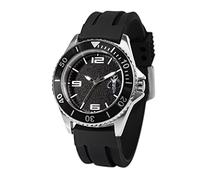 Disney Orologio da uomo Star Wars Darth Vader - con quadrante casco Sith Lord - Ottimo regalo per i fan di Star Wars - Cassa argento, lunetta nera e cinturino in silicone nero - Acquista e ottieni 1