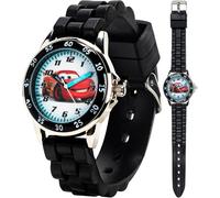 Disney Orologio per bambini CZ1008 Time Teacher con cinturino in gomma nero, Nero, Cinturino