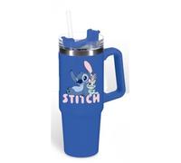 Paladone Disney Stitch - Tazza termica da viaggio con cannuccia, 900 ml, con licenza ufficiale, con manico, per tè freddo o caffè, merchandising della cultura pop per i fan