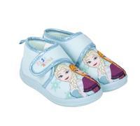 Disney Pantofole per bambini, Frozen Elsa, Minnie Mouse, Stitch, con velcro, suola comoda, per ragazze, Regina di ghiaccio, 26 EU