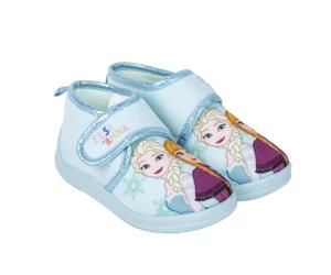 Disney Pantofole per bambini, Frozen Elsa, Minnie Mouse, Stitch, con velcro, suola comoda, per ragazze, Regina di ghiaccio, 25 EU