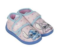Disney Pantofole per bambini, Frozen Elsa, Minnie Mouse, Stitch, con velcro, suola comoda, per ragazze, Stitch, 25 EU