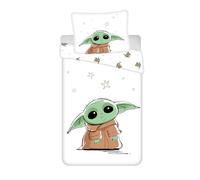 Baby Yoda Set 2 pezzi Letto Singolo Copripiumino Federa Cotone Reversibile