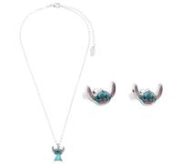 Disney Parure di Gioielli per Bambine e Ragazze Stitch Bracciale Orecchini Collana Amicizia Stitch