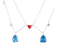 Disney Parure di Gioielli per Bambine e Ragazze Stitch Bracciale Orecchini Collana Amicizia Stitch