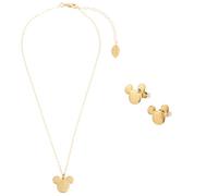 Disney Parure di Gioielli per Bambine e Ragazze Stitch Bracciale Orecchini Collana Amicizia Stitch (Orecchini/Collona Mickey Argento)