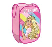 Disney Pattumiera pop-up con licenza ufficiale, design pieghevole, perfetto per organizzare la camera dei bambini, la stanza dei giochi per bambini (Disney Design), 36 x 36 x 58 cm (design Barbie)