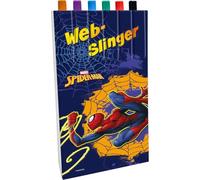 Disney Pennarelli assortiti da colorare Spiderman per bambini, 6 pezzi, cancelleria per studenti e rientro a scuola