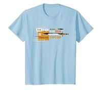 Disney Percy Jackson Riptide Pen is Mightier Than the Sword Maglietta, Bambini, Celeste, 12 anni