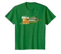 Disney Percy Jackson Riptide Pen is Mightier Than the Sword Maglietta, Bambini, Verde Mela, 6 anni