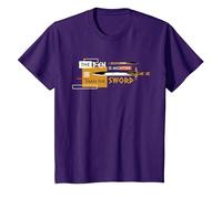 Disney Percy Jackson Riptide Pen is Mightier Than the Sword Maglietta, Bambini, Viola, 6 anni