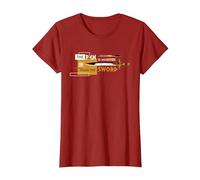 Disney Percy Jackson Riptide Pen is Mightier Than the Sword Maglietta, Donna, Mirtillo Rosso, 3XL