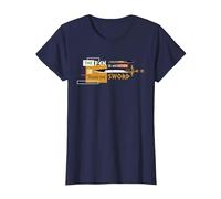Disney Percy Jackson Riptide Pen is Mightier Than the Sword Maglietta, Donna, Navy, 3XL